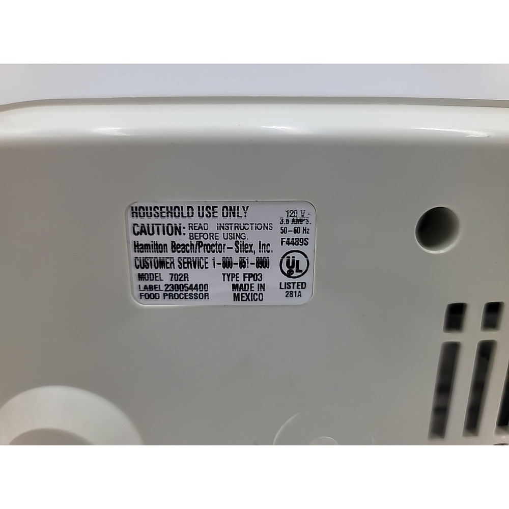 Vtg Hamilton Beach‎ Model 702R Replacement Parts Food Processor BASE ONLY Tested - Picture 6 of 6